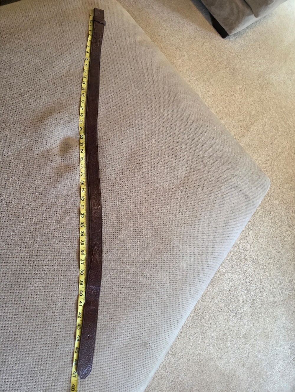 Vintage 3-D Belt Leather Belt Brown Full Grain Cowhide Western Made USA Size 42 - Picture 6 of 16